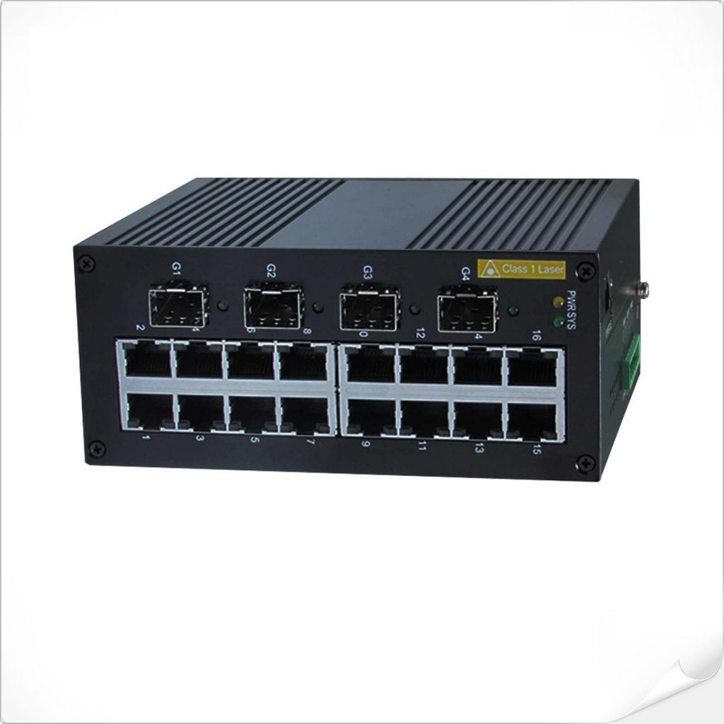 Промышленный 16-портовый коммутатор 10 / 100T + 4-портовый 1000X SFP IEC61850-3