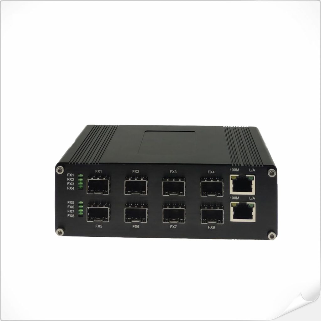 Промышленный 2-портовый 10/100 /1000Base-T + 8-портовый 1000BASE-X SFP оптический коммутатор