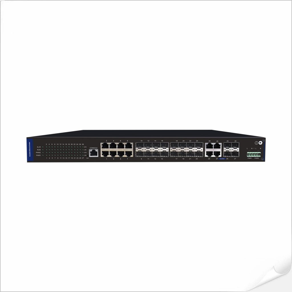 Управляемый сетью промышленный 16-портовый SFP + 4-портовый TP / SFP комбинированный + 8-портовый TP коммутатор Gigabit Ethernet