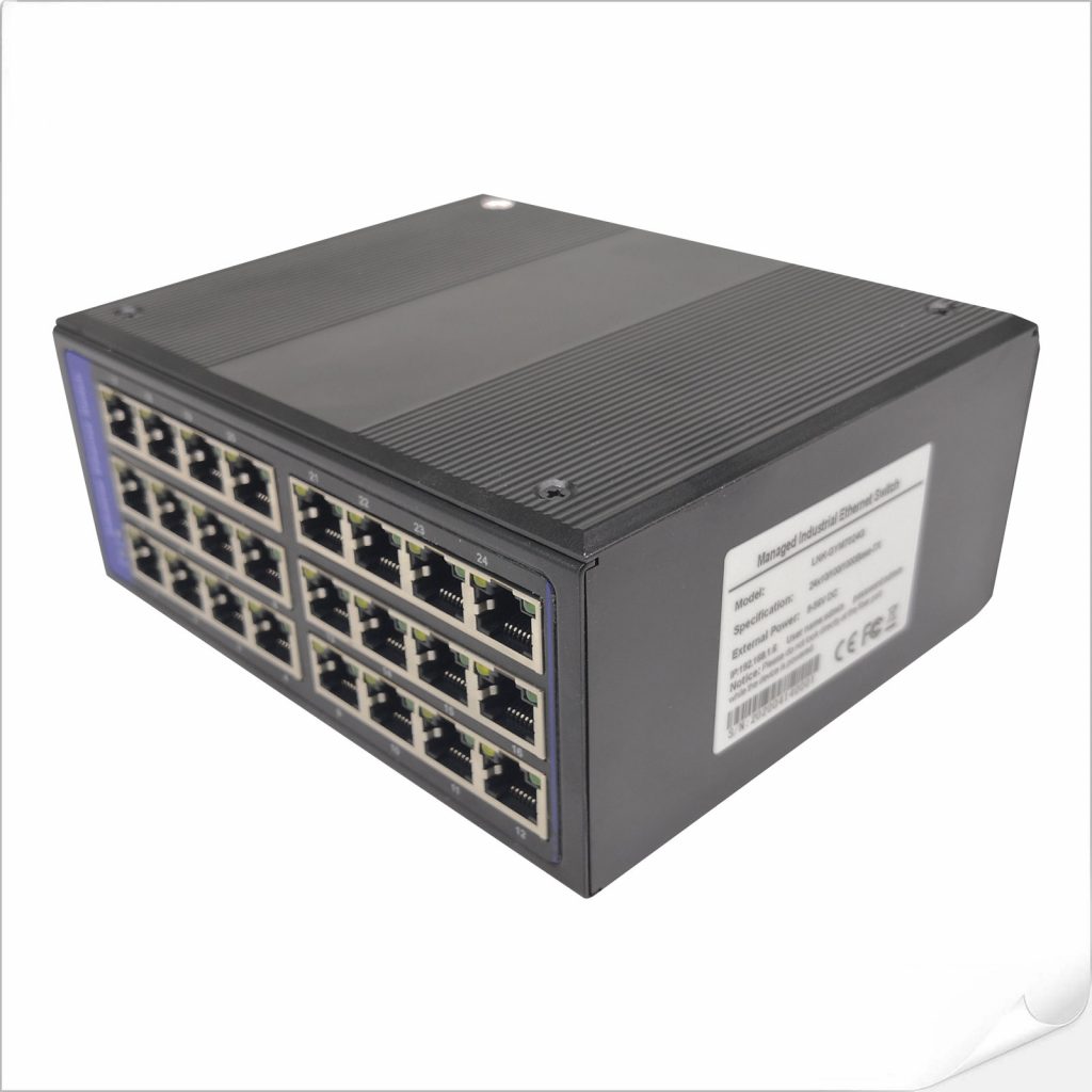 Управляемый промышленный 24-портовый коммутатор 10/100/1000 T Gigabit Ethernet