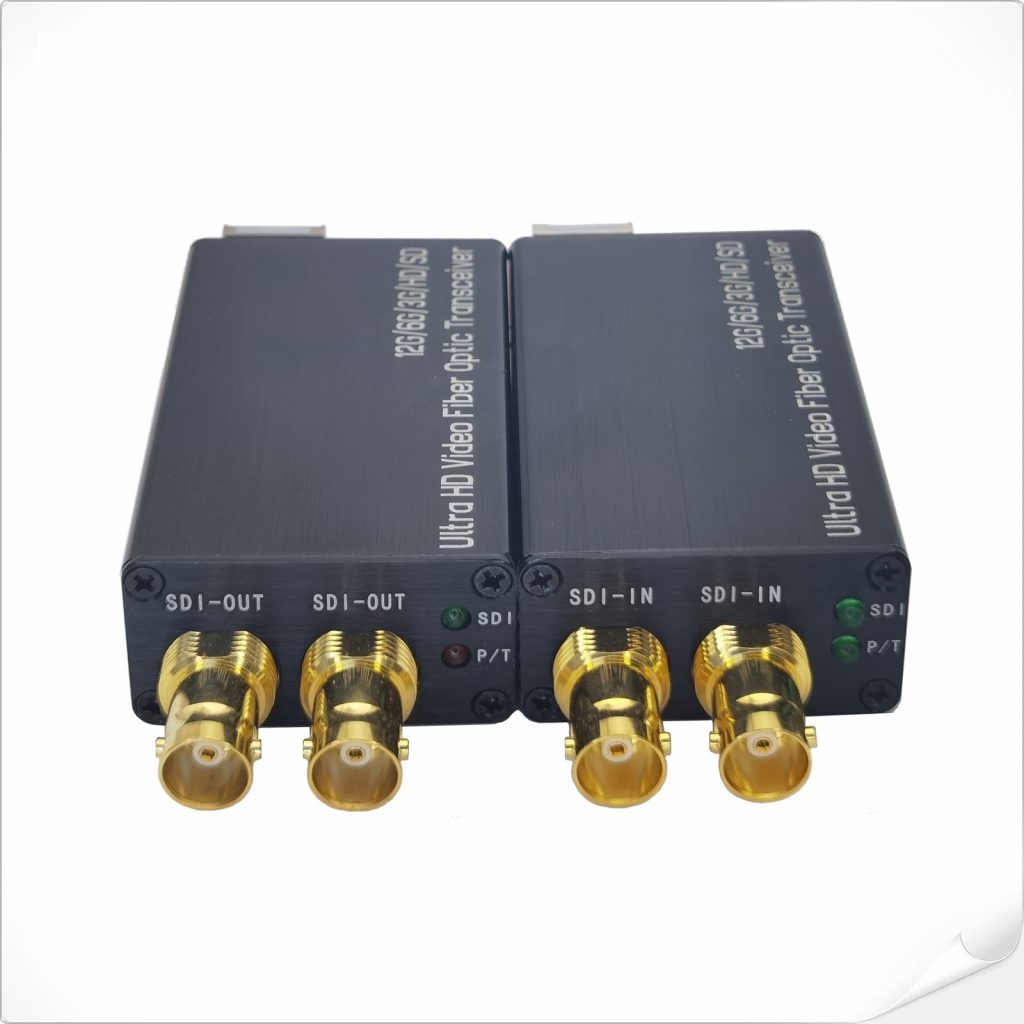 Мини-преобразователь 24G-SDI в оптоволокно с 24G-SDI (волокно 1xLC)