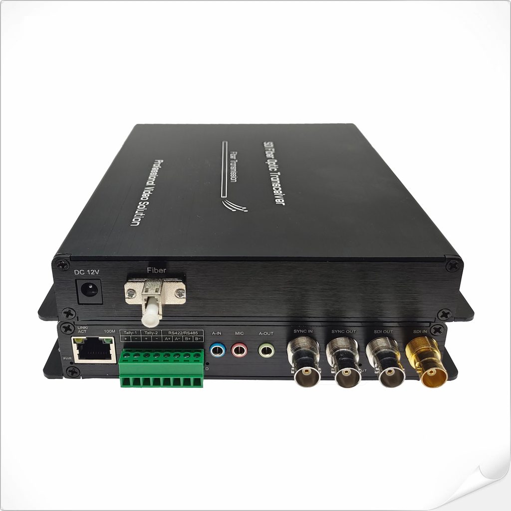 3G-SDI видео Оптоволоконный конвертер с аудио + RS422 + Ethernet + Tally + Синхронизация